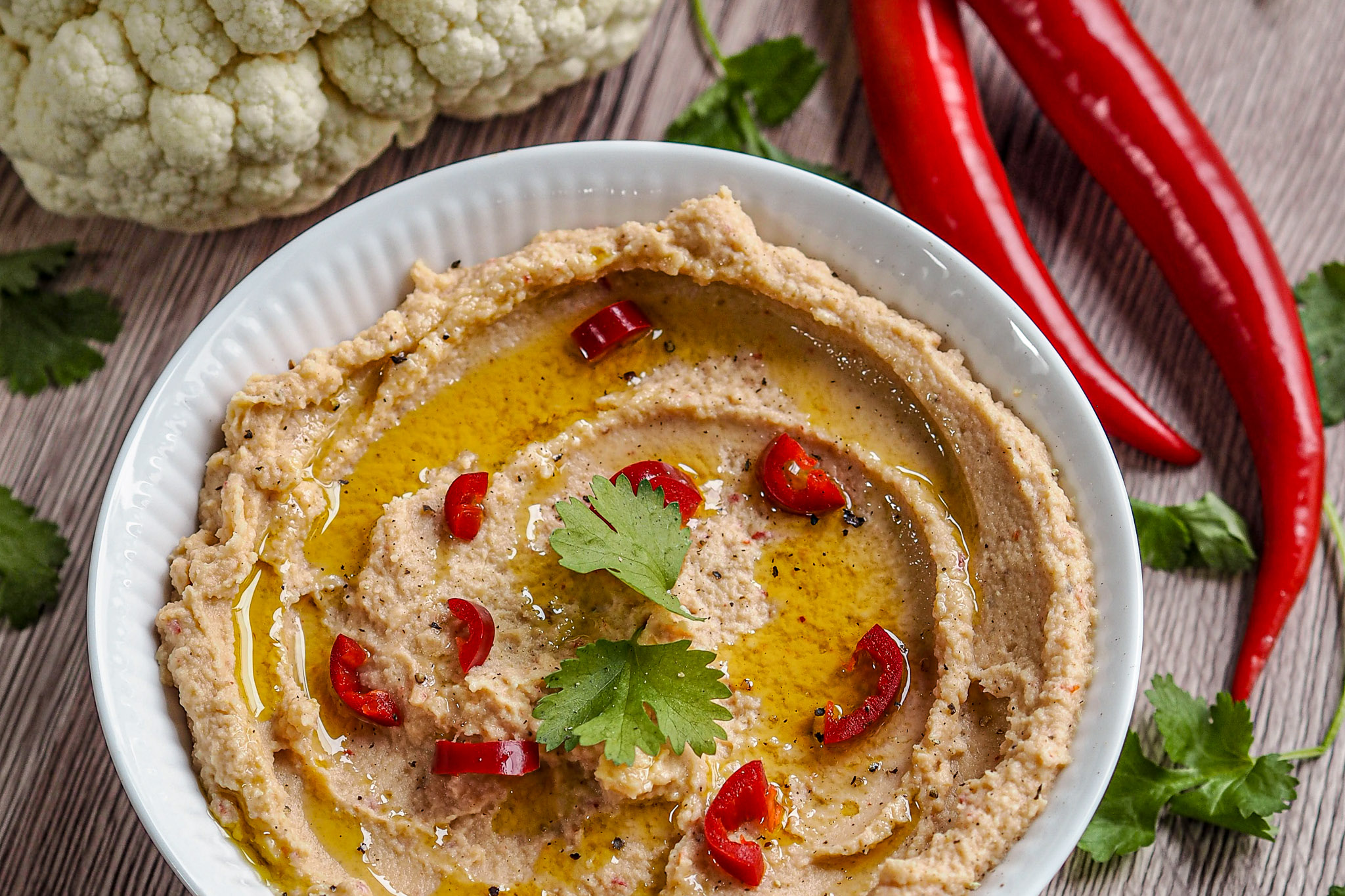 Thumbnail for Blomkåls hummus med chili